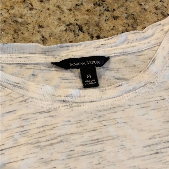 White heathered flutter sleeves tshirt - Picture 2 of 6